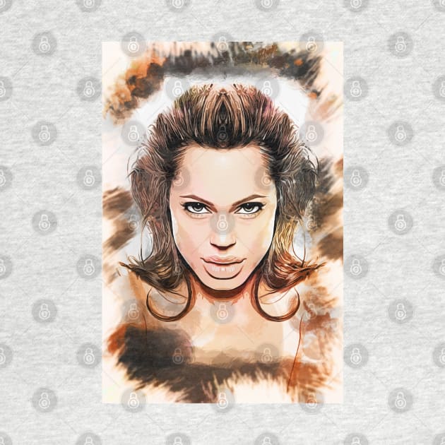 Angelina Jolie - Caricature by Naumovski